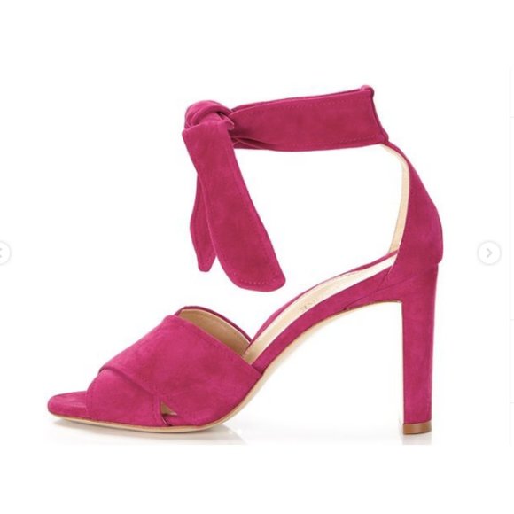 Marion Parke Shoes - MARION PARKE🌺Leah Ankle Tie Pink Suede Sandals
